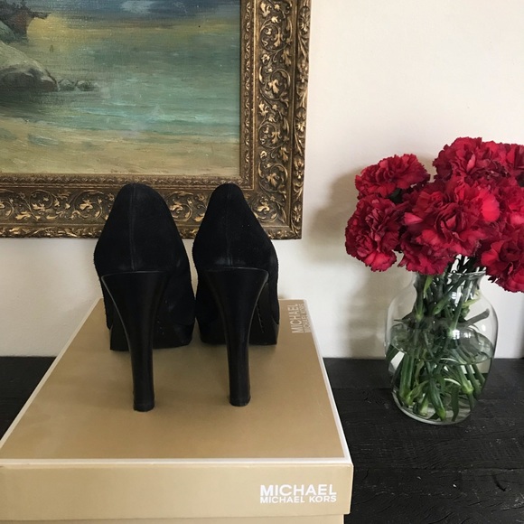Michael Kors Black Suede Pumps - Picture 3 of 5